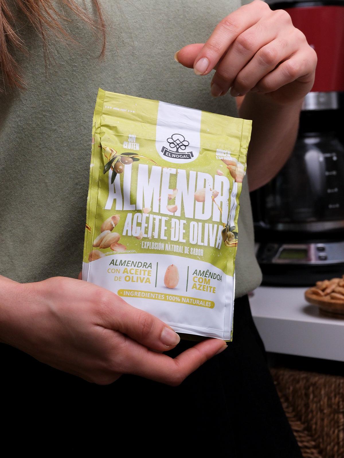 Almendra comuna con aceite de oliva doypack 100g