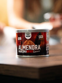 Almendra marcona con cayena y cacao lata  100g
