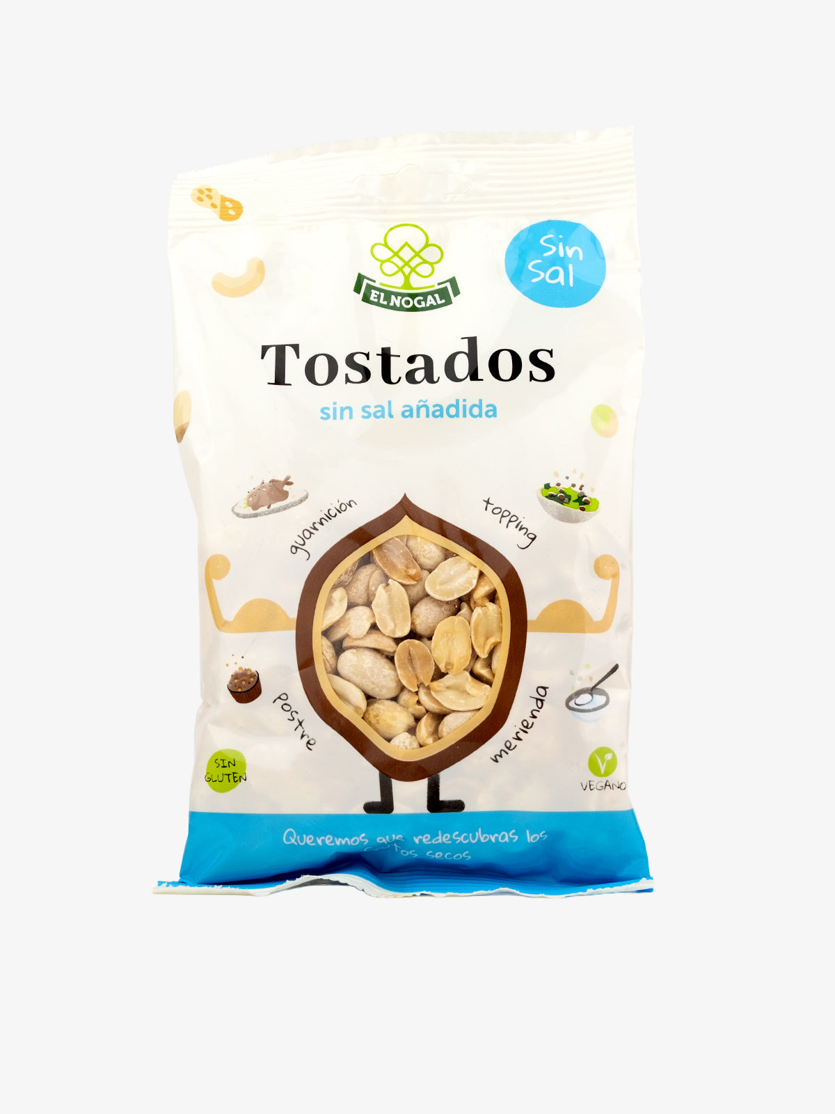 Cacahuete repelado tostado bolsa 130g- sin sal