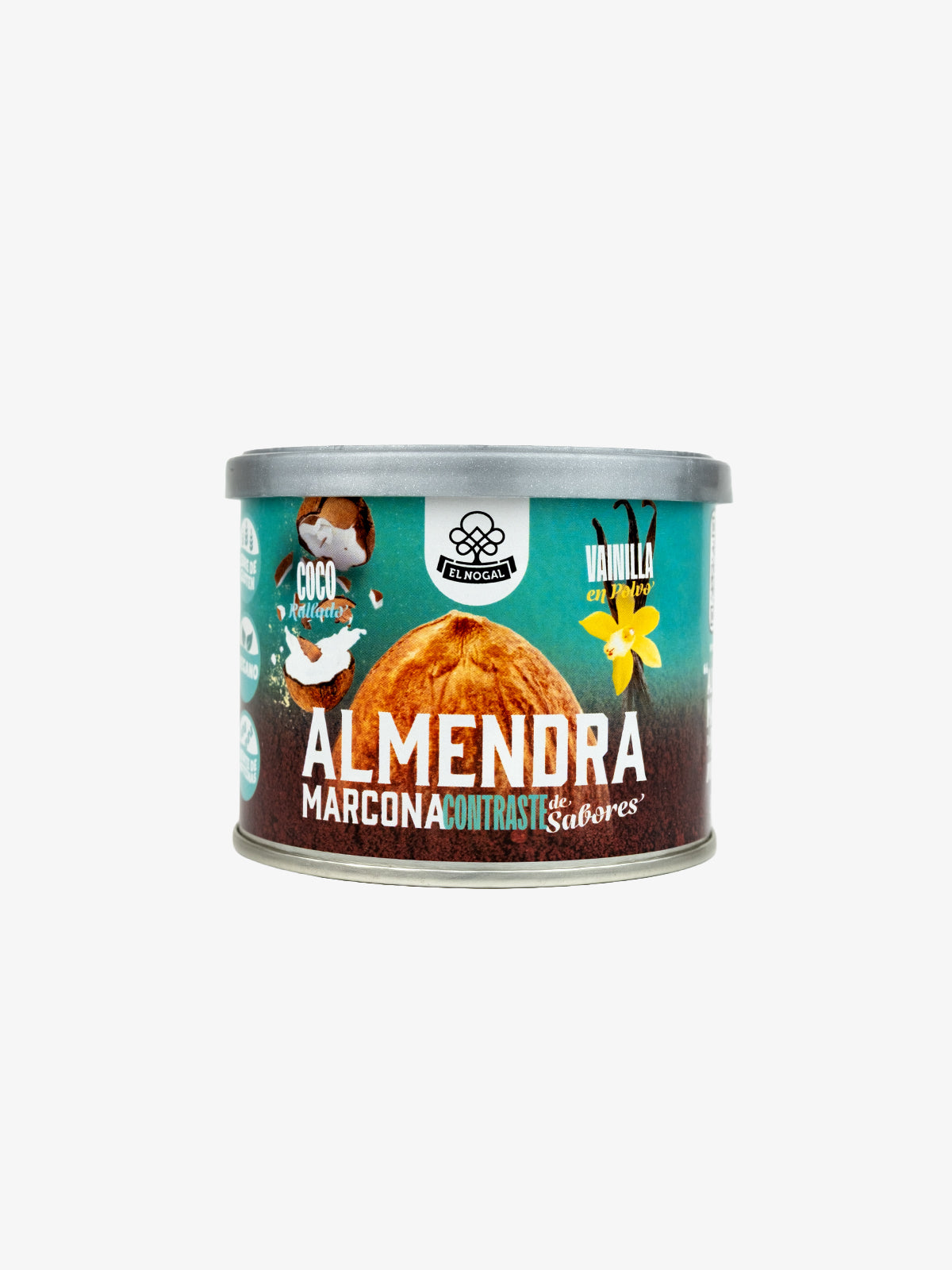 Almendra marcona con vainilla y coco lata  100g